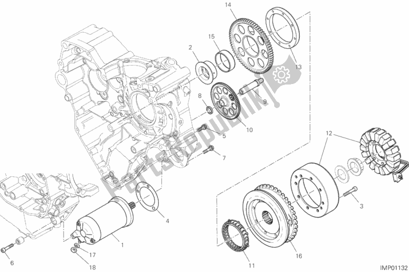 All parts for the Electric Starting And Ignition of the Ducati Multistrada 1260 S Pikes Peak 2020